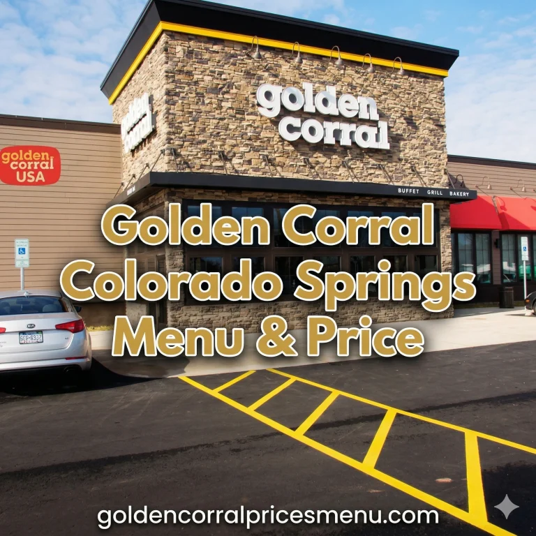 Golden Corral Colorado Springs menu